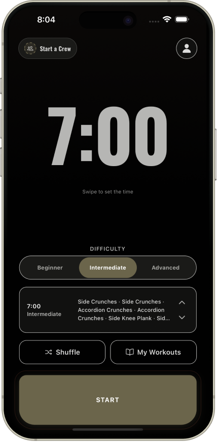 OnCore app home screen